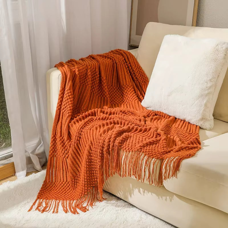 Tasseled Throw Blanket 