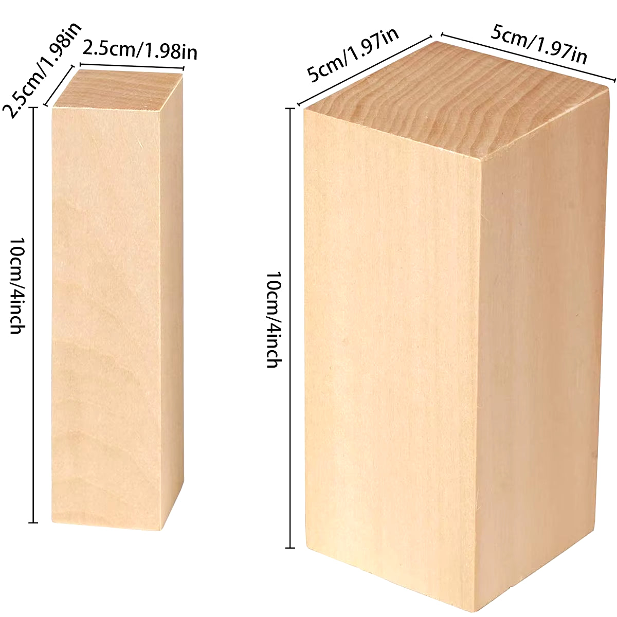 5-Piece Basswood Carving Kit – Soft Blocks for Relaxing Craft Projects, Ideal for Beginners