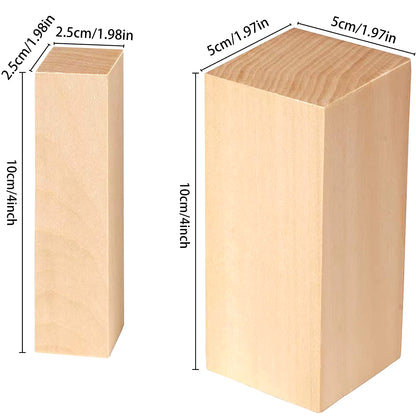 5-Piece Basswood Carving Kit – Soft Blocks for Relaxing Craft Projects, Ideal for Beginners