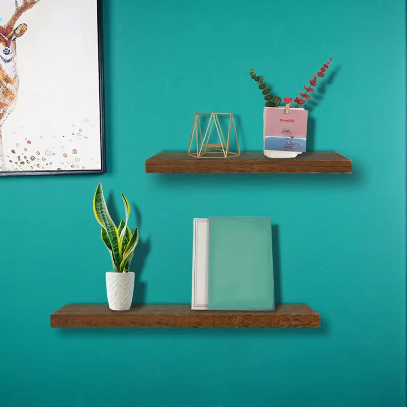 Durable Solid Decoration Floating Rustic Wooden Wall Shelves Home Storage Wall Mounted Shelves Home Decoration Display Shelves