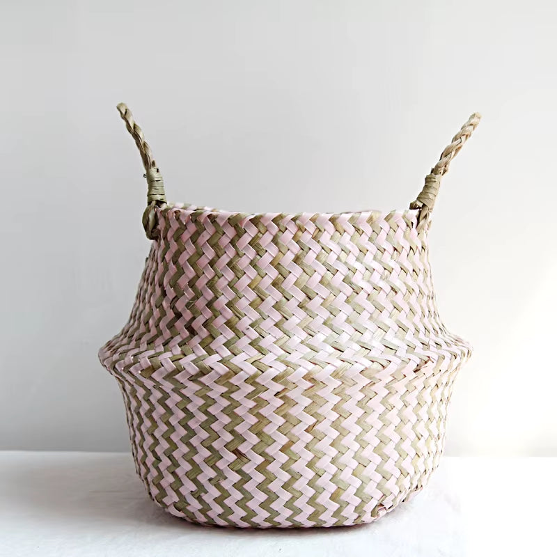 Hand Woven Wicker Storage Basket