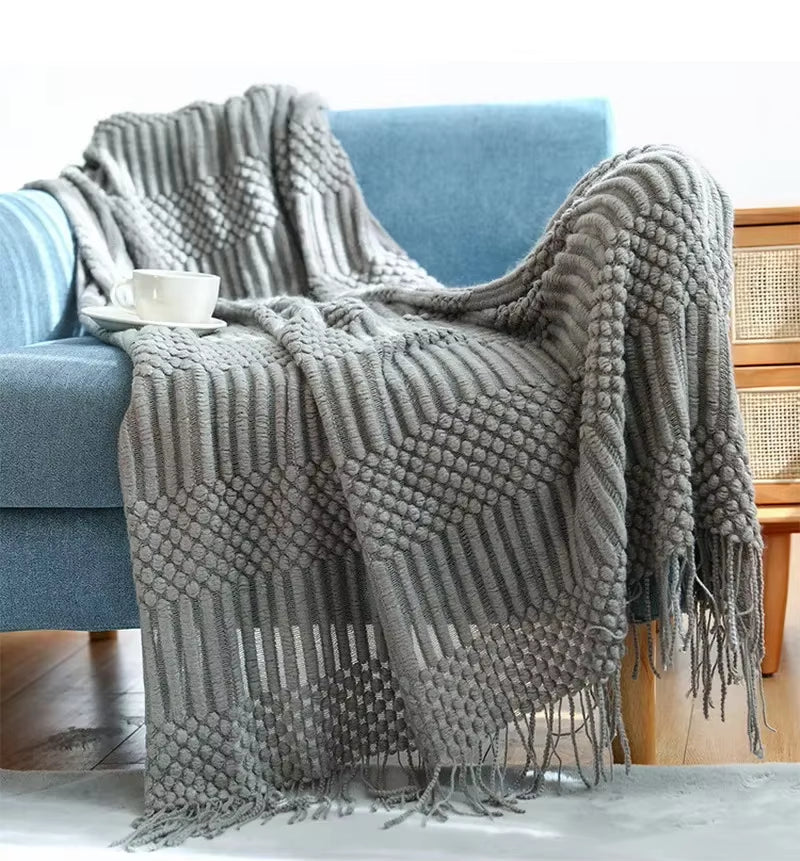 Tasseled Throw Blanket 