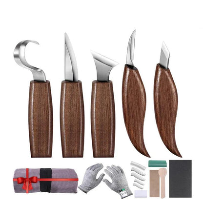 Wood Carving Tool Set – Chisels, Knives & Peelers for DIY Woodworking & Crafting