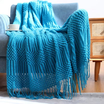 Tasseled Throw Blanket 