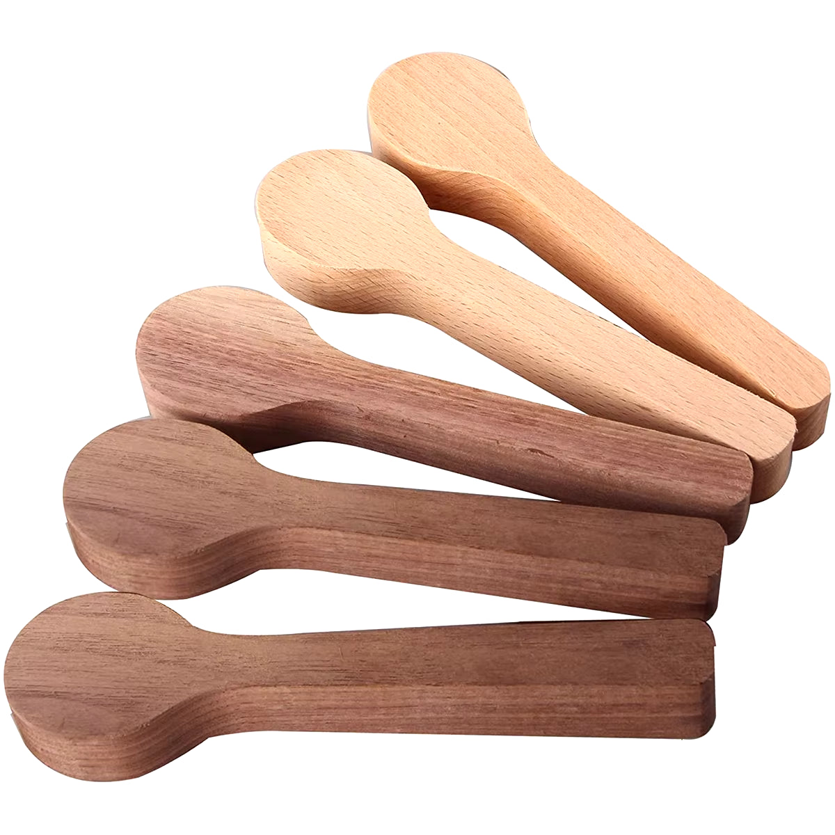 5-Piece Wooden Spoon Carving Kit – Beech & Walnut Blanks for DIY Craft Projects & Whittling