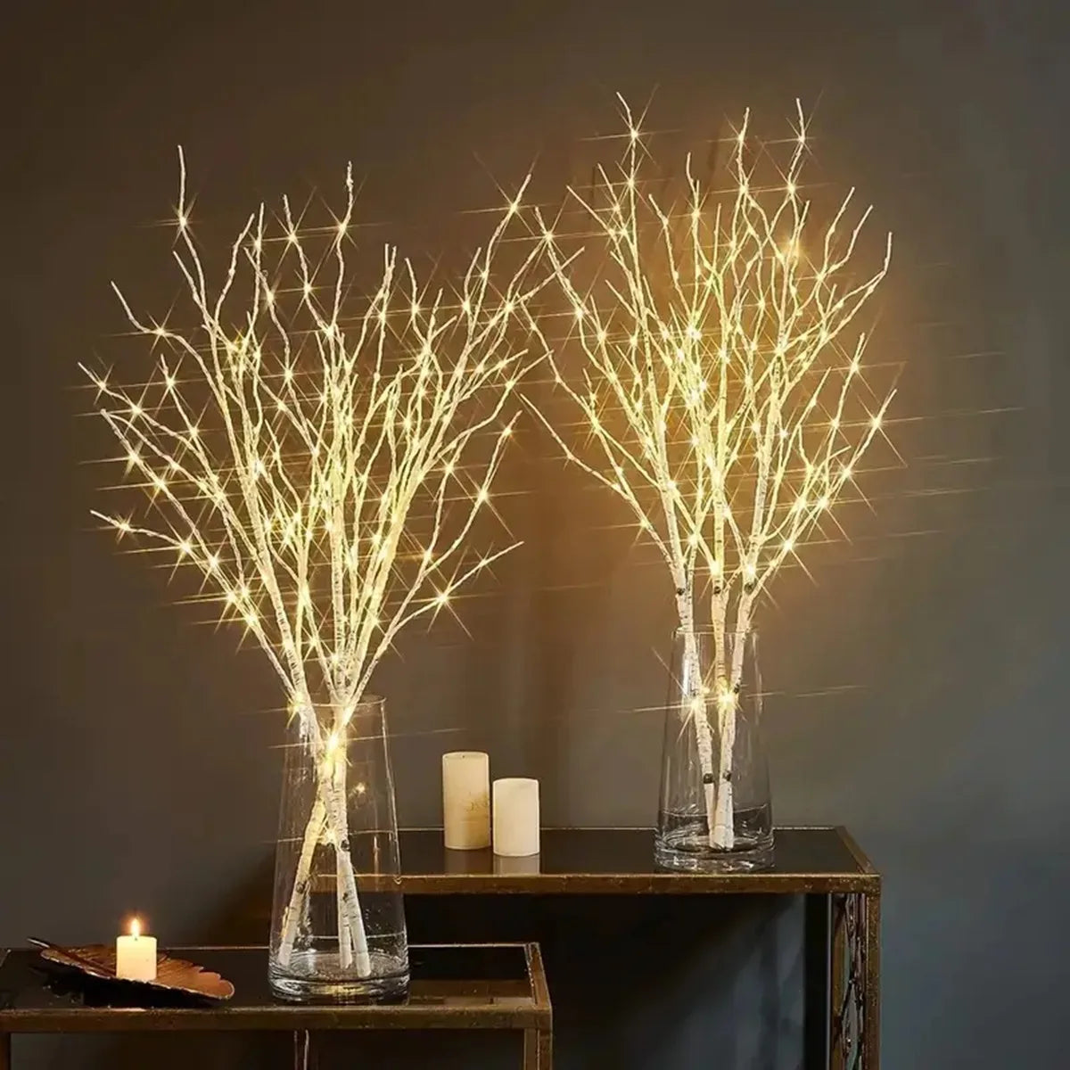 Decorative LED Birch Wood