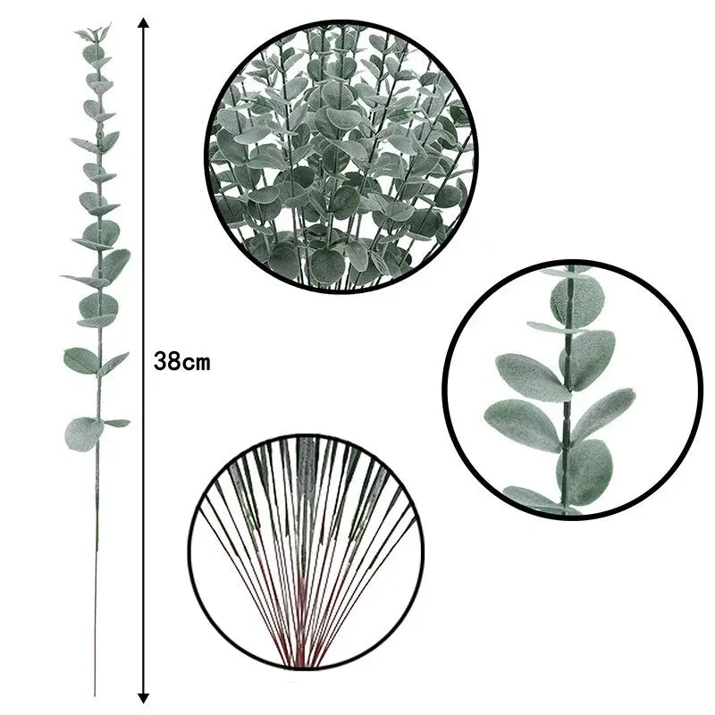 10-Pack Faux Eucalyptus Stems