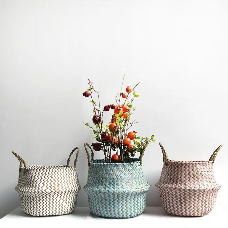 Hand Woven Wicker Storage Basket