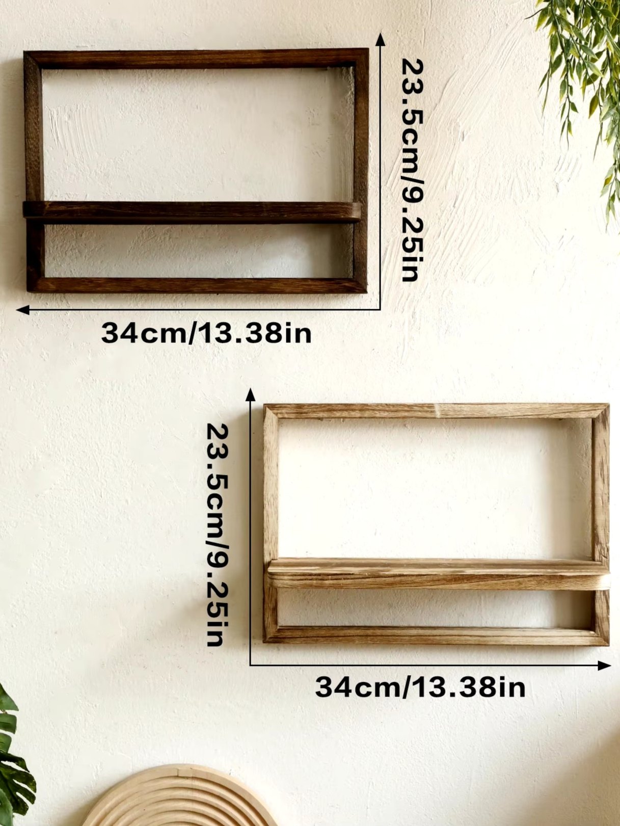 Wooden Display Shelf Floating Shelves Rustic Wood Shelves Wall Storage for Bedroom Kitchen over Toilet Small Wall Mounted Gifts