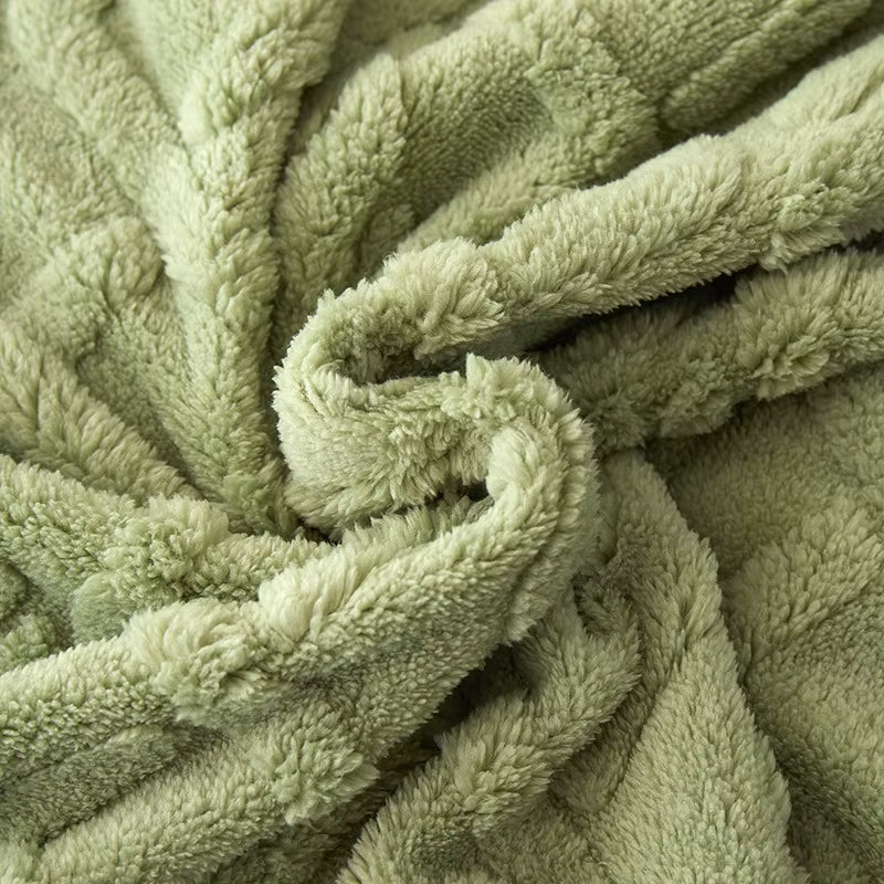 Cozy Textured Flannel Blanket 