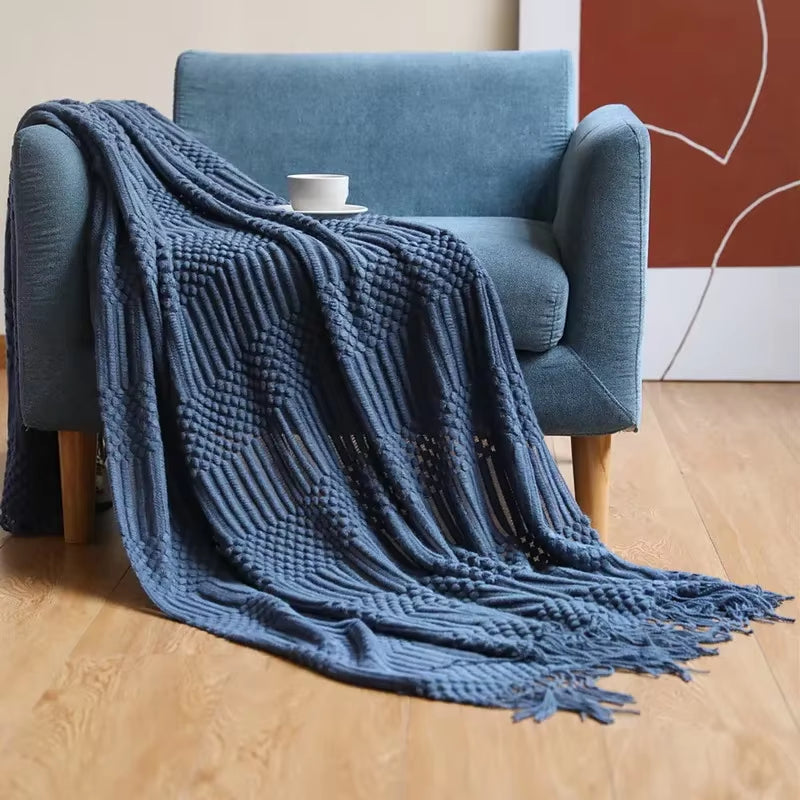 Tasseled Throw Blanket 