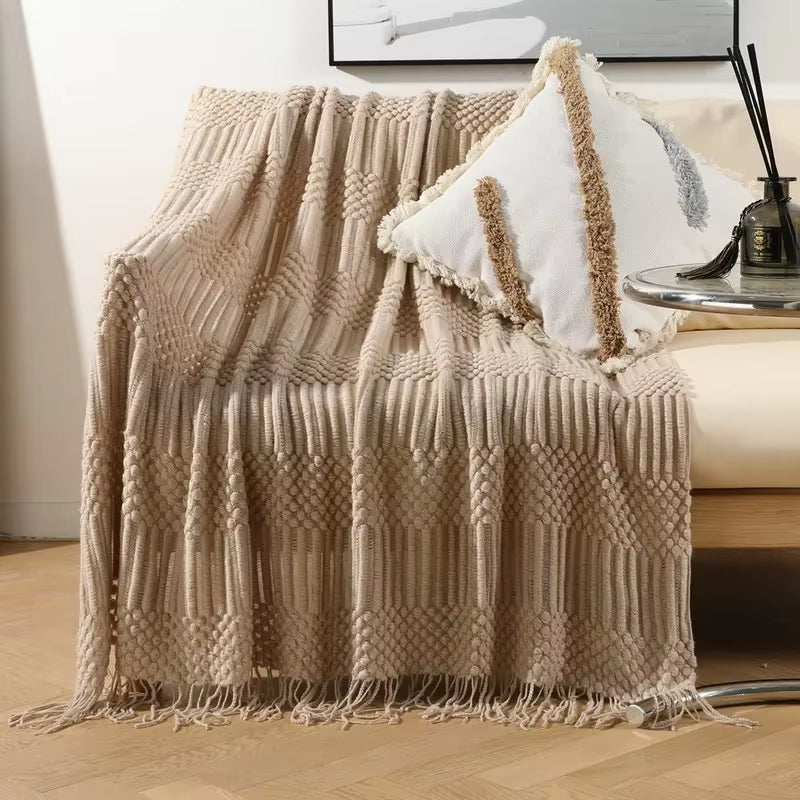 Tasseled Throw Blanket 