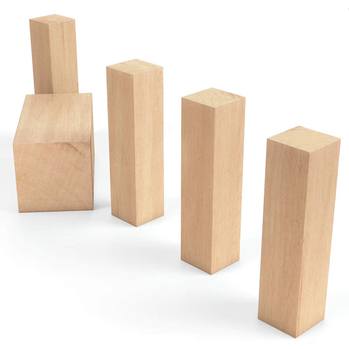 5-Piece Basswood Carving Kit – Soft Blocks for Relaxing Craft Projects, Ideal for Beginners