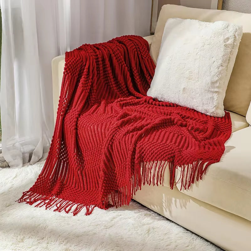 Tasseled Throw Blanket 