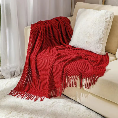 Tasseled Throw Blanket 